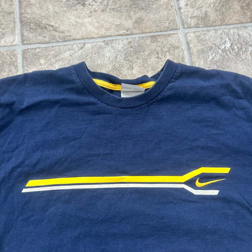 Vintage Nike Center Swoosh Navy Blue Long Sleeve T-Shirt